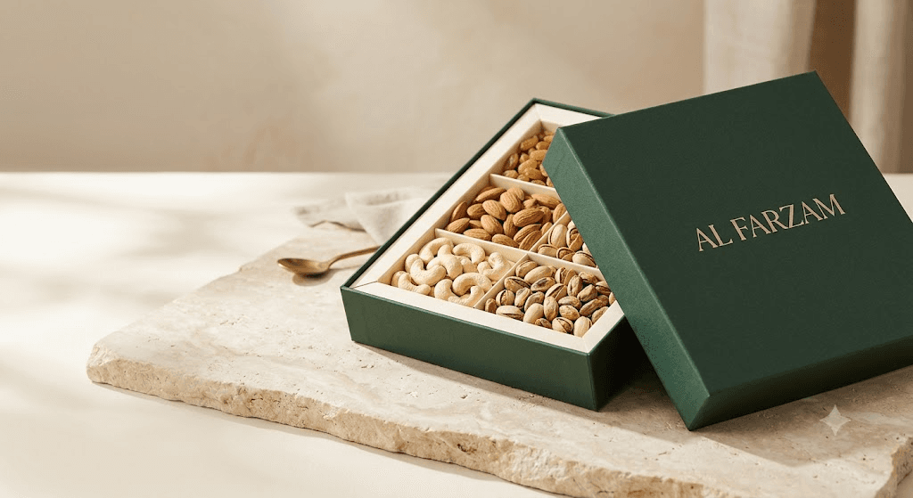 Premium dry fruit gifting box from Al Farzam in Mangalore