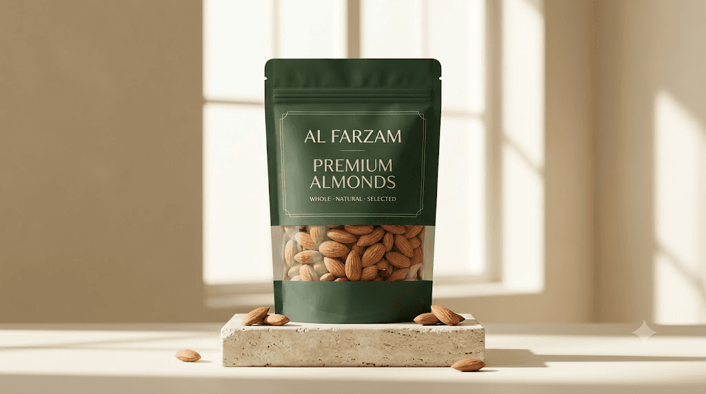 Premium natural almonds from Al Farzam