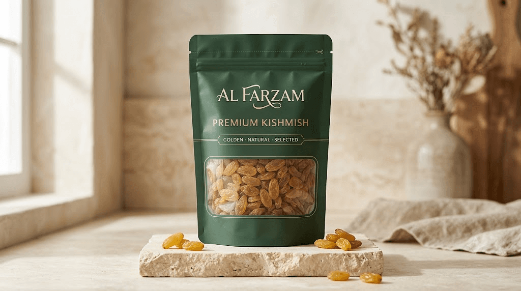 Premium golden kishmish from Al Farzam